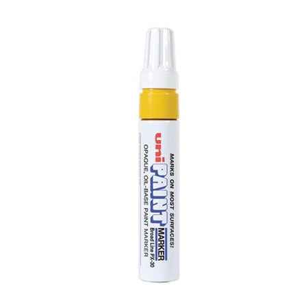 Uni-Ball uni-paint, PERMANENT MARKER, BROAD CHISEL TIP, YELLOW 63735